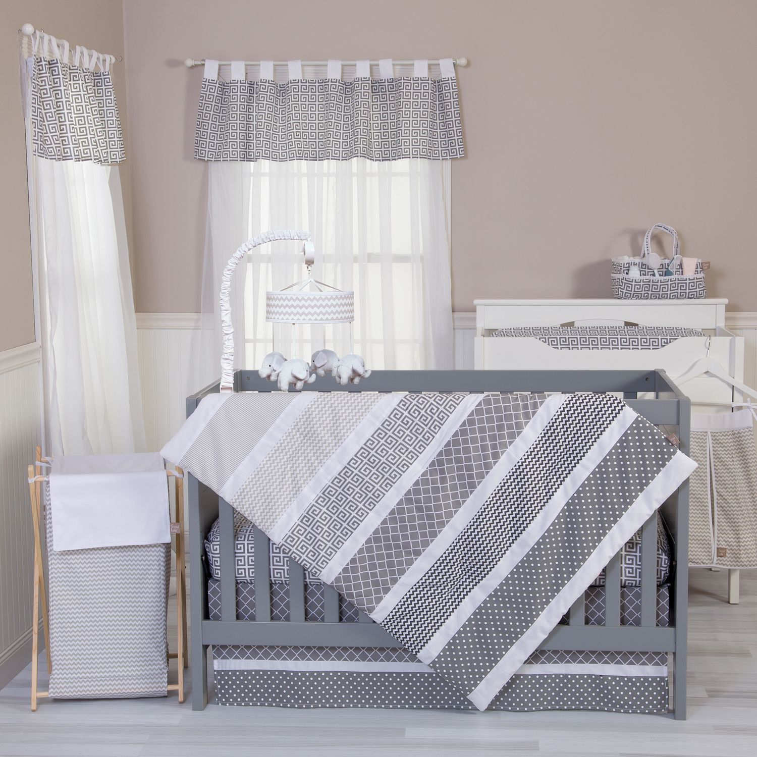 grey crib sheets