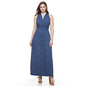 Plus Size Suite 7 Ruched Waist Maxi