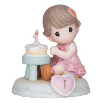 Precious Moments Age 1 Girl & Cake Figurine