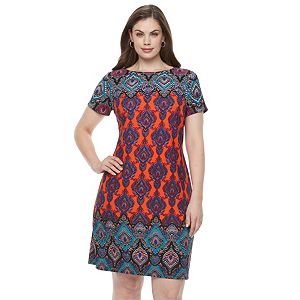 Plus Size Suite 7 Paisley Torch Shift Dress