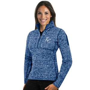 Women's Antigua Kansas City Royals Fortune Midweight Pullover Sweater