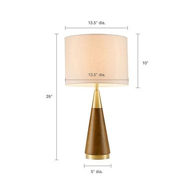 INK+IVY Two-Tone Mid-Century Modern Table lamp
