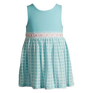 Baby Girl Youngland Textured Grid Dress