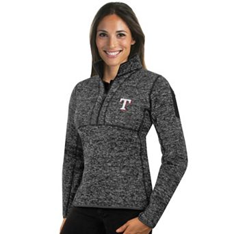 Women's Antigua Texas Rangers Fortune Midweight Pullover Sweater