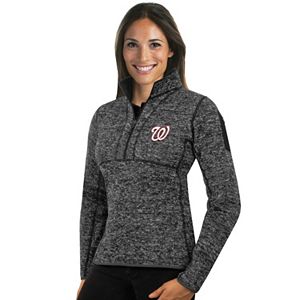 Women's Antigua Washington Nationals Fortune Midweight Pullover Sweater