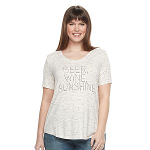 Plus Size Apt. 9® V-Neck Graphic Tee