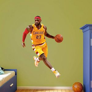 Cleveland Cavaliers LeBron James Gold Throwback Wall Decal by Fathead