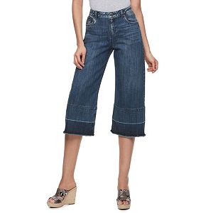Petite Jennifer Lopez Wide-Leg Capri Jeans