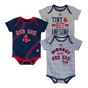 Baby Majestic Boston Red Sox 3-Pack Bodysuits