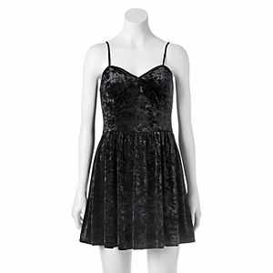 Juniors' Candie's® Velvet Skater Dress