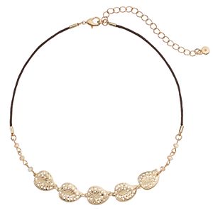 LC Lauren Conrad Openwork Leaf Choker Necklace