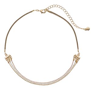 LC Lauren Conrad Ball Chain Multi Strand Choker Necklace