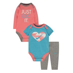 Baby Girl Nike 3-pc. Graphic Bodysuits & Pants Set