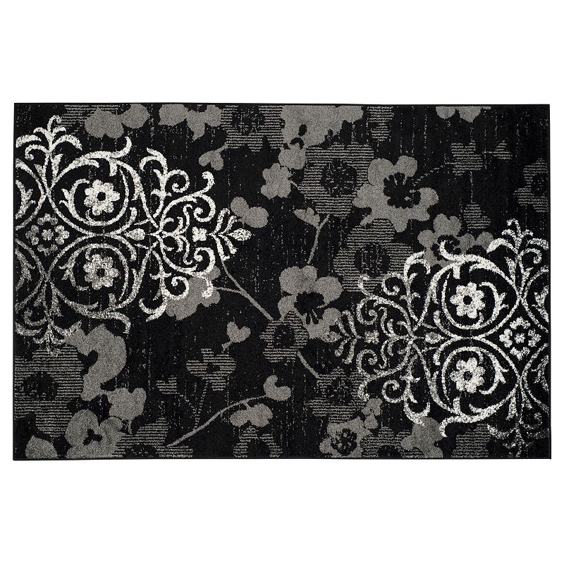 Safavieh Adirondack Tamara Floral Rug, Black, 6X9 Ft