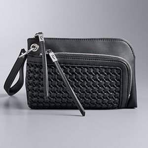 Simply Vera Vera Wang Pierce Basketweave Wristlet