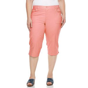 Plus Size Gloria Vanderbilt Alicia Embroidered Capris