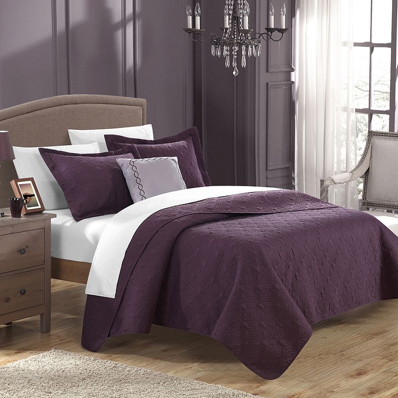 77358436 Chic Home Barcelo Quilt Set, Clrs, King sku 77358436