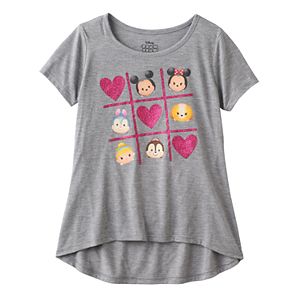 Disney's Tsum Tsum Girls 7-16 Glitter Valentine's Day Tic-Tac-Toe Graphic Tee