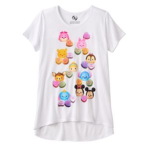 Disney's Tsum Tsum Girls 7-16 Glitter Candy Hearts Valentine's Day Graphic Tee