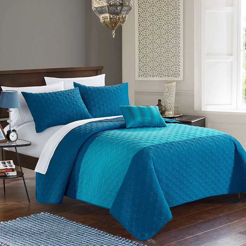 59975094 Chic Home Dominic 4-piece Quilt Set, Clrs, Queen sku 59975094