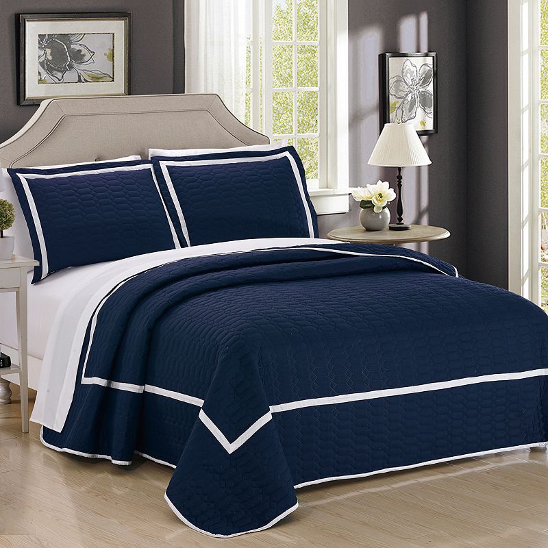 79398733 Chic Home Birmingham Quilt Set, Clrs, Twin sku 79398733