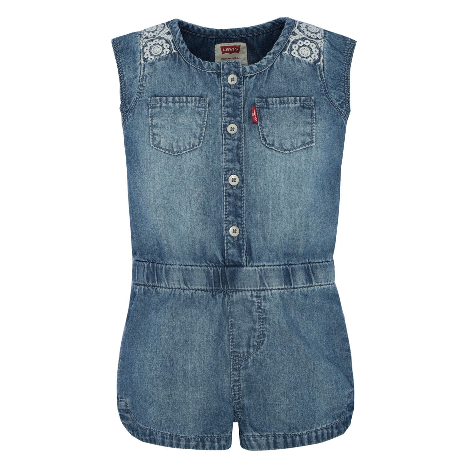 girls denim romper