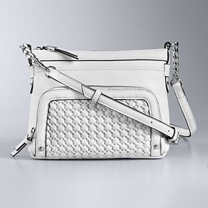 Simply Vera Vera Wang Easton Basket Weave Crossbody Bag