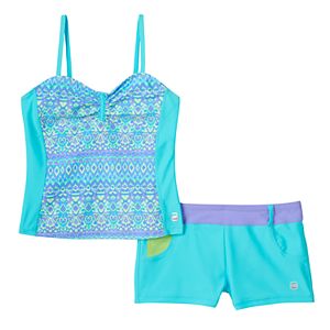 Girls 7-16 Free Country Bandeaux Tankini & Shorts Swimsuit Set