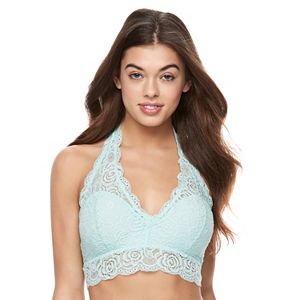 Juniors' Mudd® Lace Halter Bralette