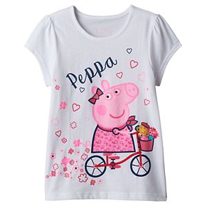 Girl 4-6x Peppa Pig Bicycle Graphic Tee