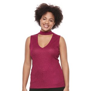 Juniors' Plus Size Candie's® Knit Mockneck Tank