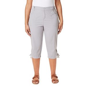 Plus Size Gloria Vanderbilt Lillie Twill Skimmer Capris