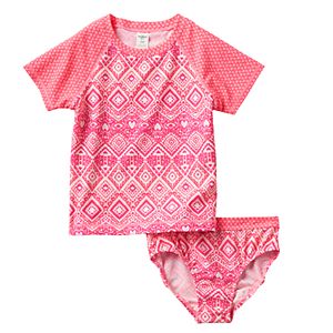 Girls 4-6x OshKosh B'gosh® Geometric Rashguard Swimsuit Set