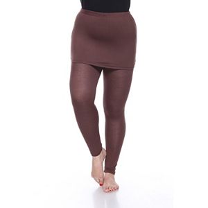 Plus Size White Mark Skirted Leggings