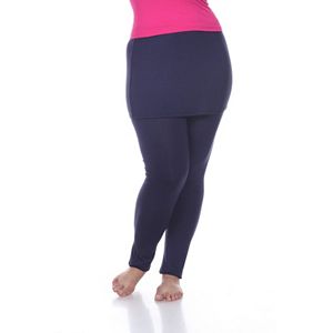 Plus Size White Mark Skirted Leggings