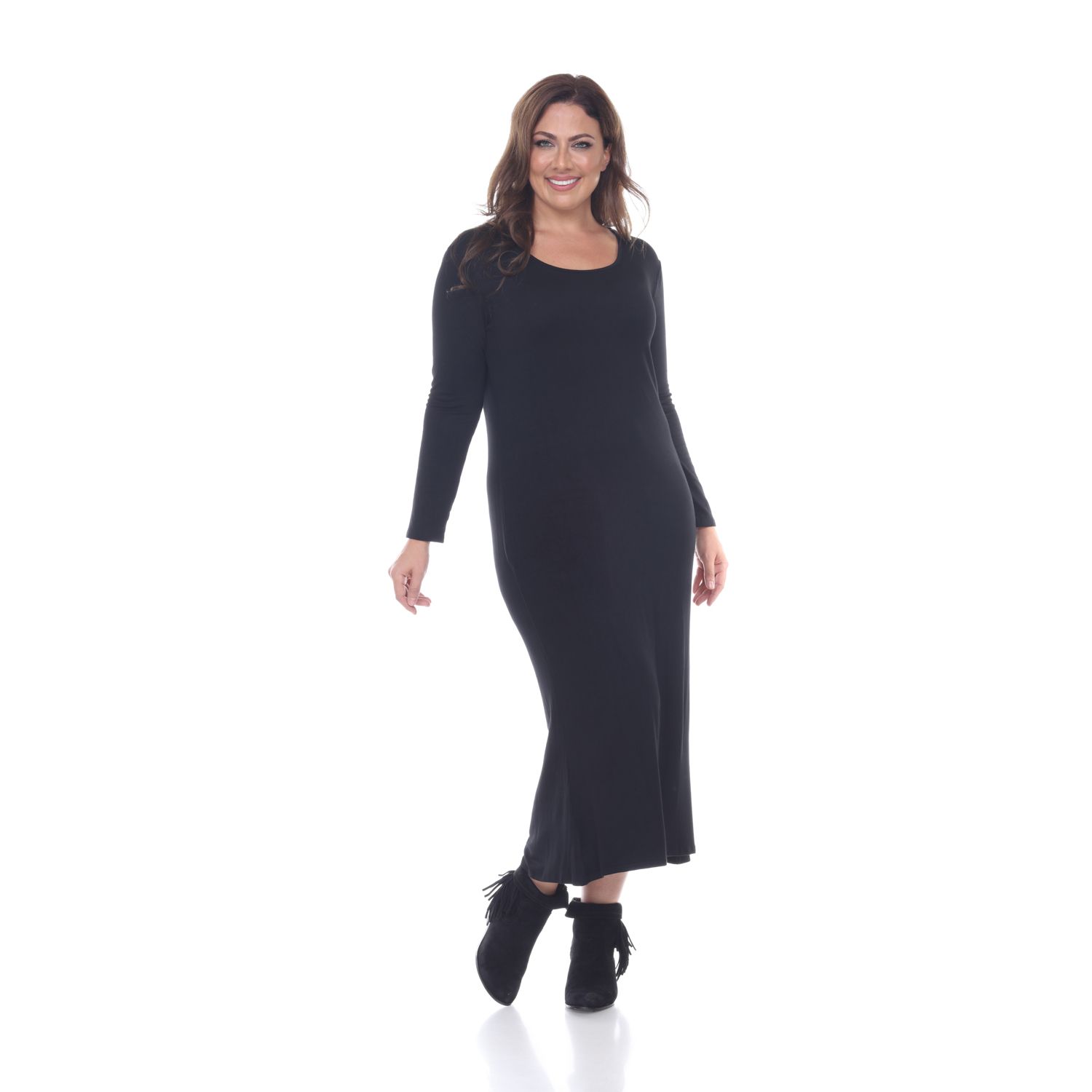 kohls long sleeve black dress