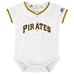 Baby Majestic Pittsburgh Pirates Cool Base Replica Jersey Bodysuit