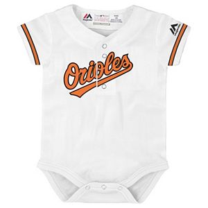 Baby Majestic Baltimore Orioles Cool Base Replica Jersey Bodysuit