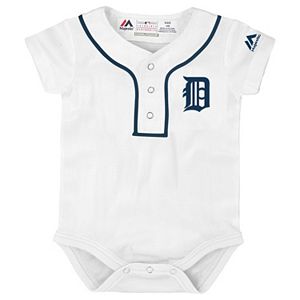 Baby Majestic Detroit Tigers Cool Base Replica Jersey Bodysuit