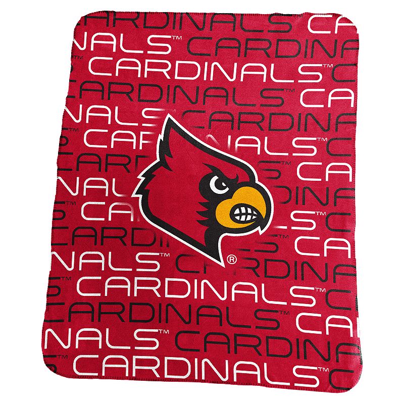 Logo Brand Louisville Cardinals Classic Fleece Blanket, Red