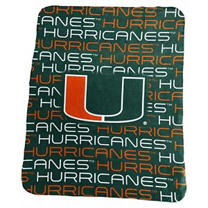 Logo Brand Miami Hurricanes Classic Fleece Blanket
