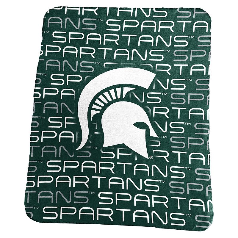 Logo Brand Michigan State Spartans Classic Fleece Blanket, Green
