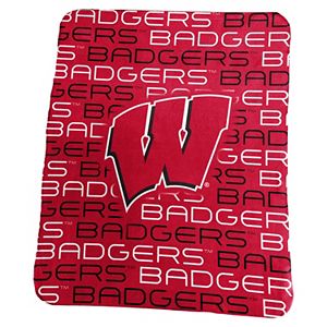 Logo Brand Wisconsin Badgers Classic Fleece Blanket