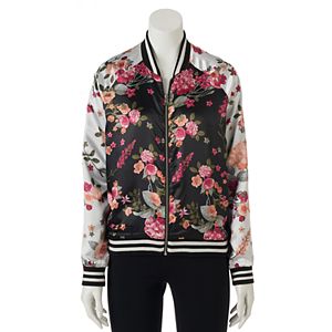 Juniors' Love, Fire Floral Bomber Jacket