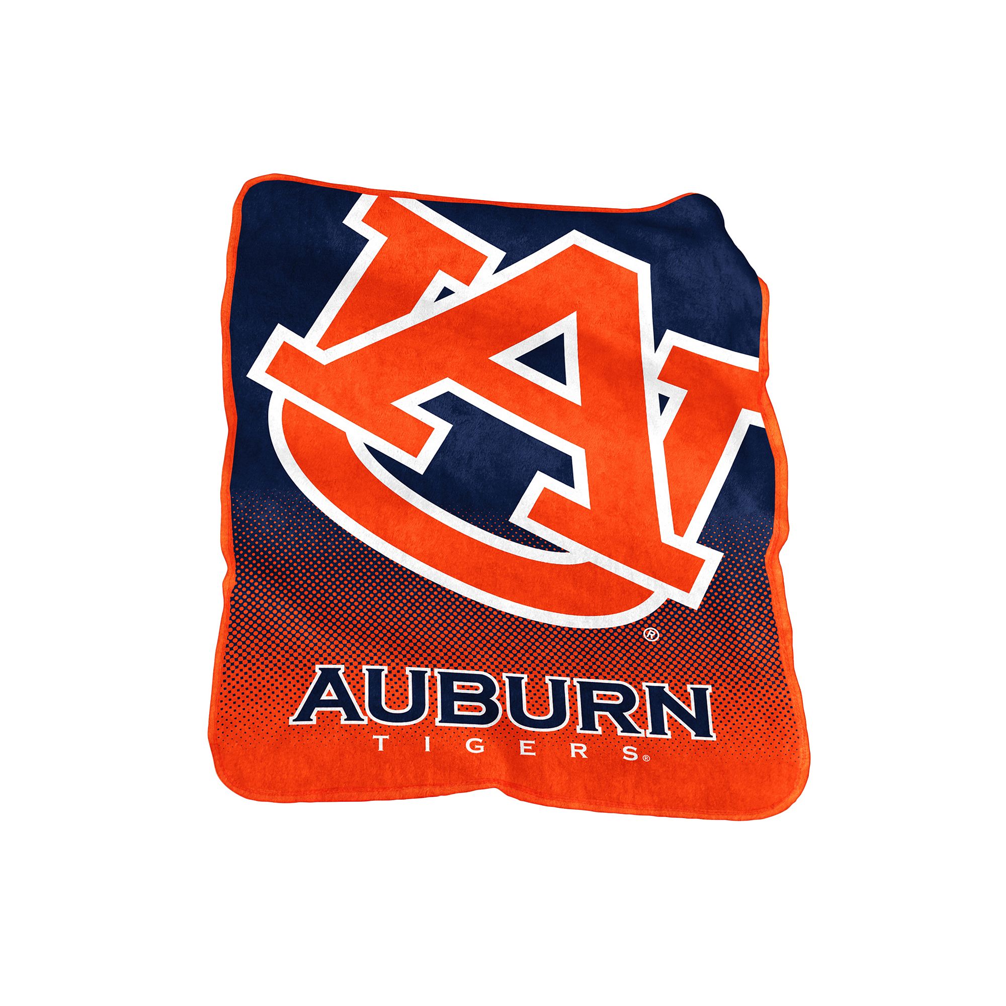 Logo Brand Auburn Tigers Raschel Throw Blanket, Blue