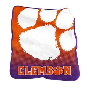 Logo Brand Clemson Tigers Raschel Throw Blanket