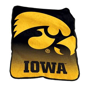 Logo Brand Iowa Hawkeyes Raschel Throw Blanket