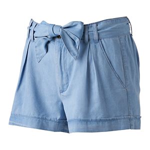 Juniors' SO® Chambray Shortie Shorts