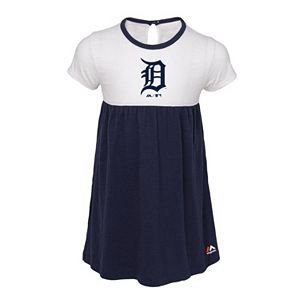 Toddler Girl Majestic Detroit Tigers 7th Inning Dress