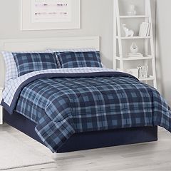 The Big One® Blue Plaid Microfiber Bedding Set